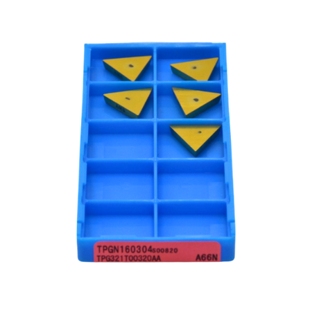 10pc Kyocera TPGN160304S00820 A66N – Ceramic Turning Insert (Negative Triangle, Finishing)