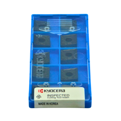 10 pc Kyocera CNMG120408HQ CA125P Turning Insert – close-up of insert surface for finishing to medium cuts.