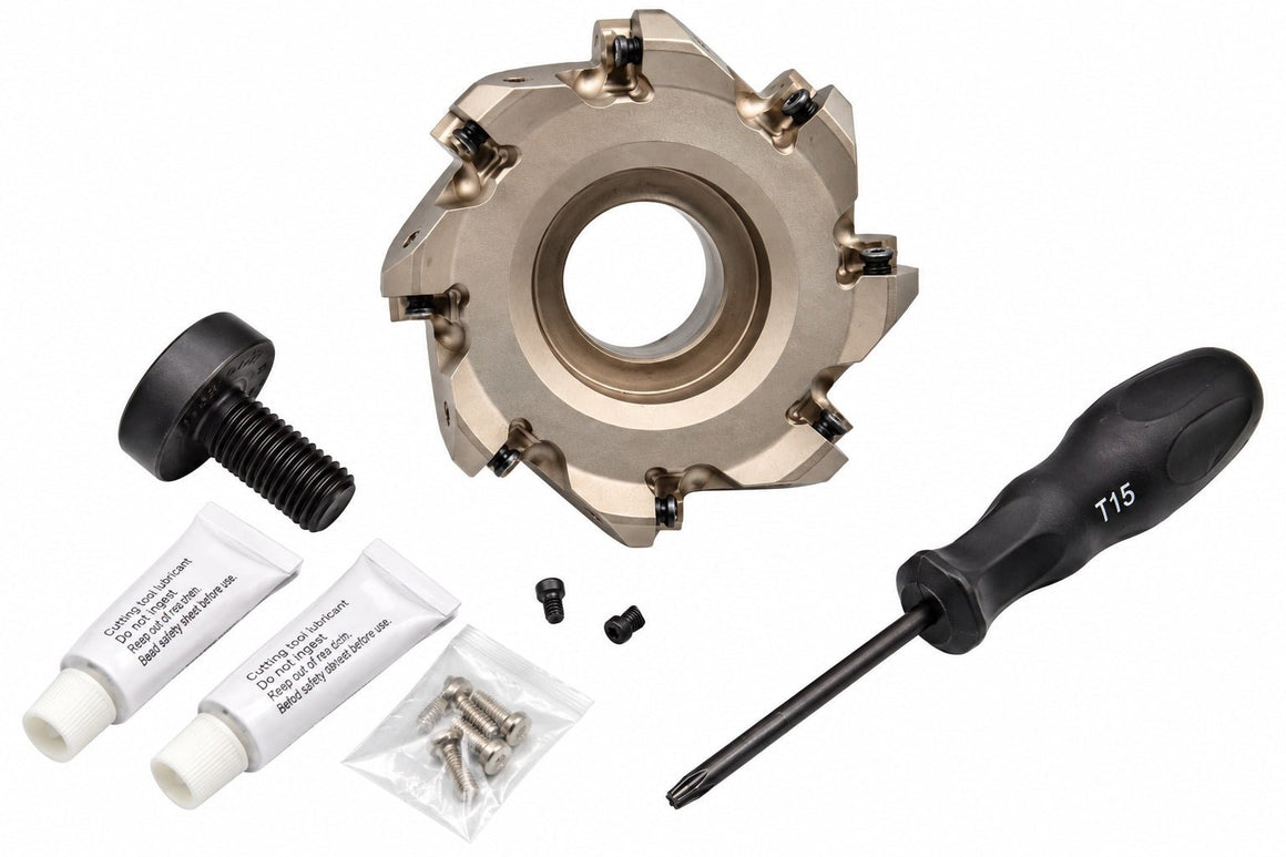 Kyocera 100mm Indexable Face Mill Cutter 45° - 8 Flute Shell Mill - Twin Eagle Imports