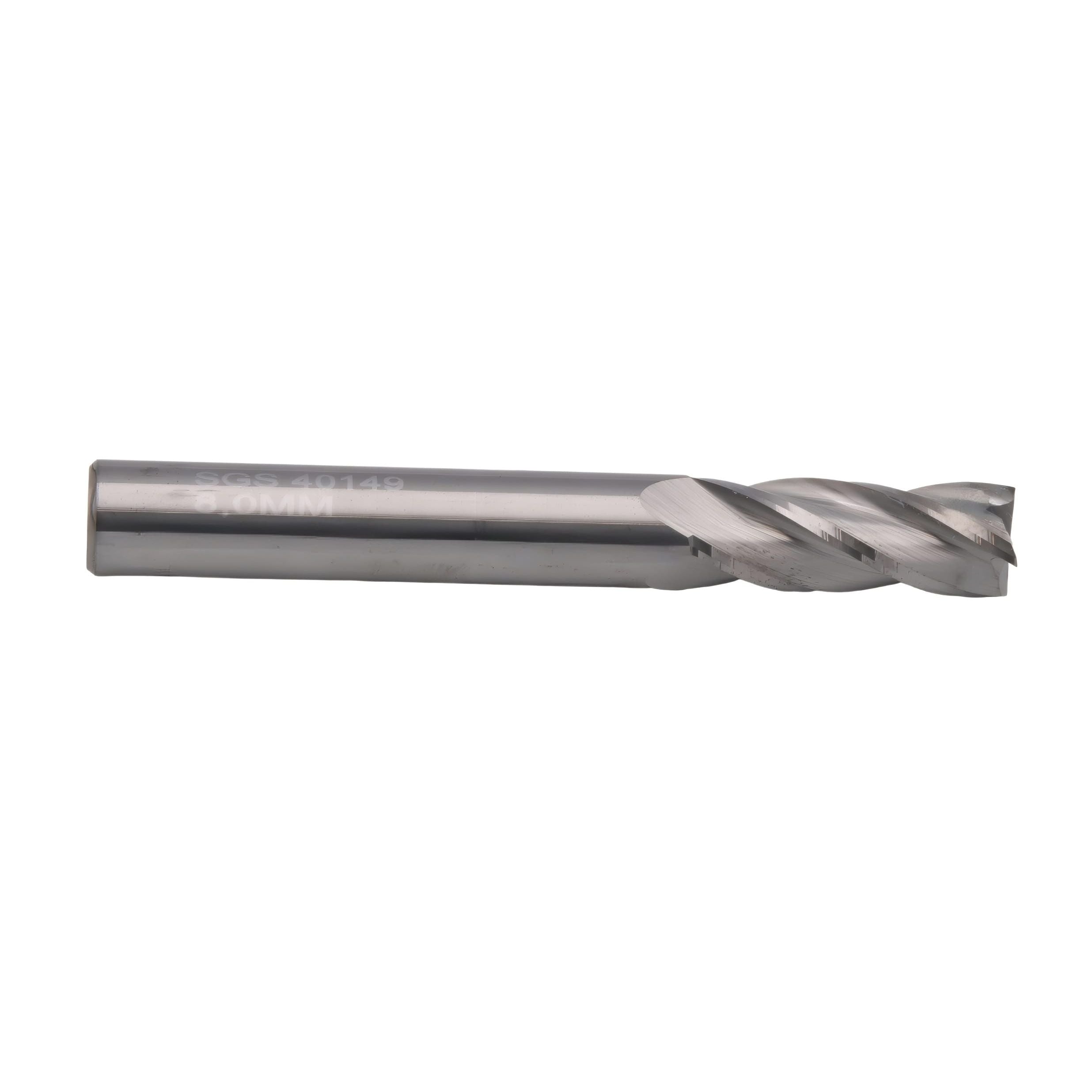 KYOCERA ASIA PACIFIC PTE LTD ENDMILL Kyocera SGS - 8.0mm 4 Flute Uncoated Carbide End Mill Short Series