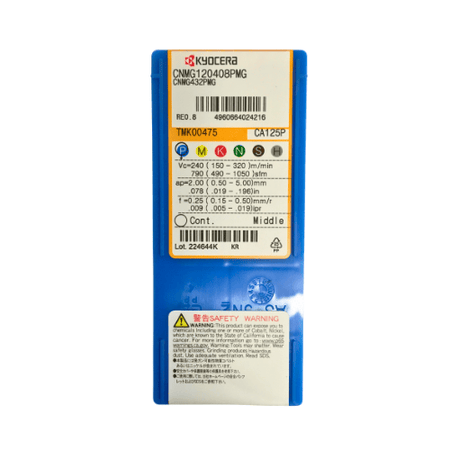KYOCERA ASIA PACIFIC PTE LTD INSERT 10pc Kyocera CNMG120408PMG CA125P – Turning Insert (Medium-Roughing, PMG Chipbreaker)