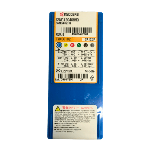 KYOCERA ASIA PACIFIC PTE LTD INSERT 10pc Kyocera SNMG120408HQ CA125P – Turning Insert (Finishing to Medium)