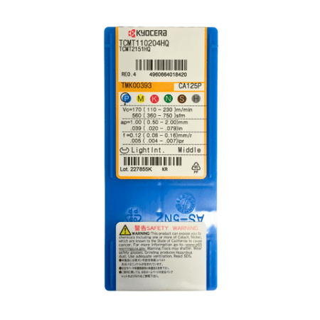 KYOCERA ASIA PACIFIC PTE LTD INSERT 10pc Kyocera TCMT110204HQ CA125P – Turning Insert (Roughing, HQ Chipbreaker)