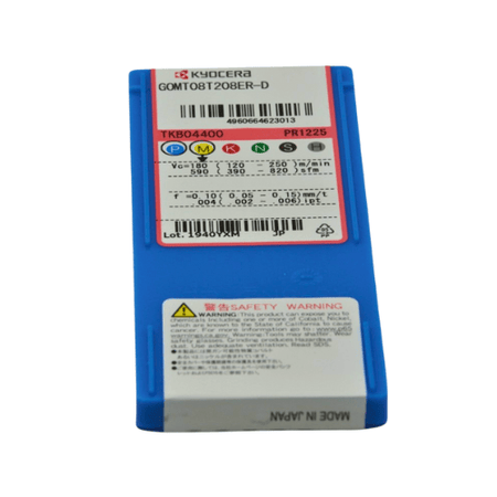KYOCERA ASIA PACIFIC PTE LTD INSERTS 10pc Kyocera GOMT08T208ER-D PR1225 – Grooving and Parting Insert (Right-Hand, D Chipbreaker)ER-D PR1225 – Grooving and Parting Insert (Right-Hand, D Chipbreaker)