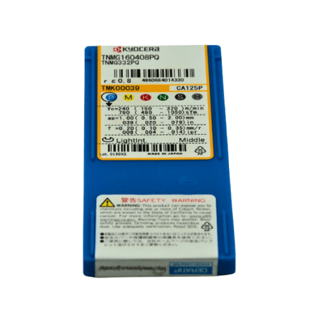 KYOCERA ASIA PACIFIC PTE LTD INSERTS 10pc Kyocera TNMG160408PQ CA125P – Turning Insert (Finishing, PQ Chipbreaker)