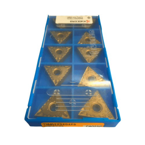 KYOCERA ASIA PACIFIC PTE LTD INSERTS 10pc Kyocera TNMG220404PS CA025P – Turning Insert (Medium to Roughing, PS Chipbreaker)