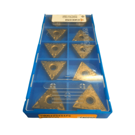 KYOCERA ASIA PACIFIC PTE LTD INSERTS 10pc Kyocera TNMG220404PS CA025P – Turning Insert (Medium to Roughing, PS Chipbreaker)