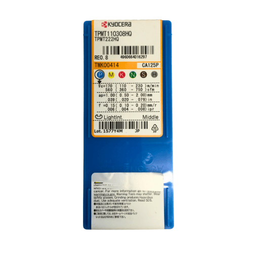 KYOCERA ASIA PACIFIC PTE LTD INSERTS 10pc Kyocera TPMT110308HQ CA125P – Turning Insert (Finishing to Medium, HQ Chipbreaker)