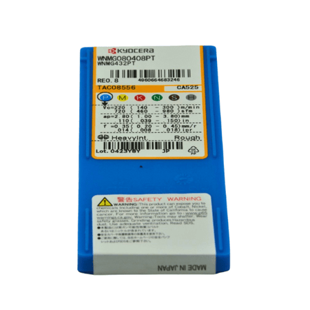 KYOCERA ASIA PACIFIC PTE LTD INSERTS Kyocera Turning Inserts WNMG080408PT CA525