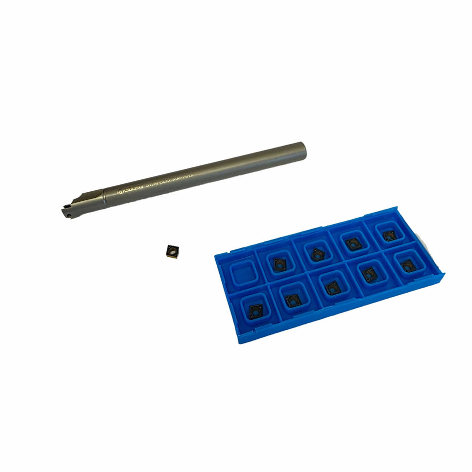 Kyocera Boring Bars Kyocera S12M-SCLCR06-14A Boring Bar paired with 10pcs CCMT060204HQ CA125P inserts