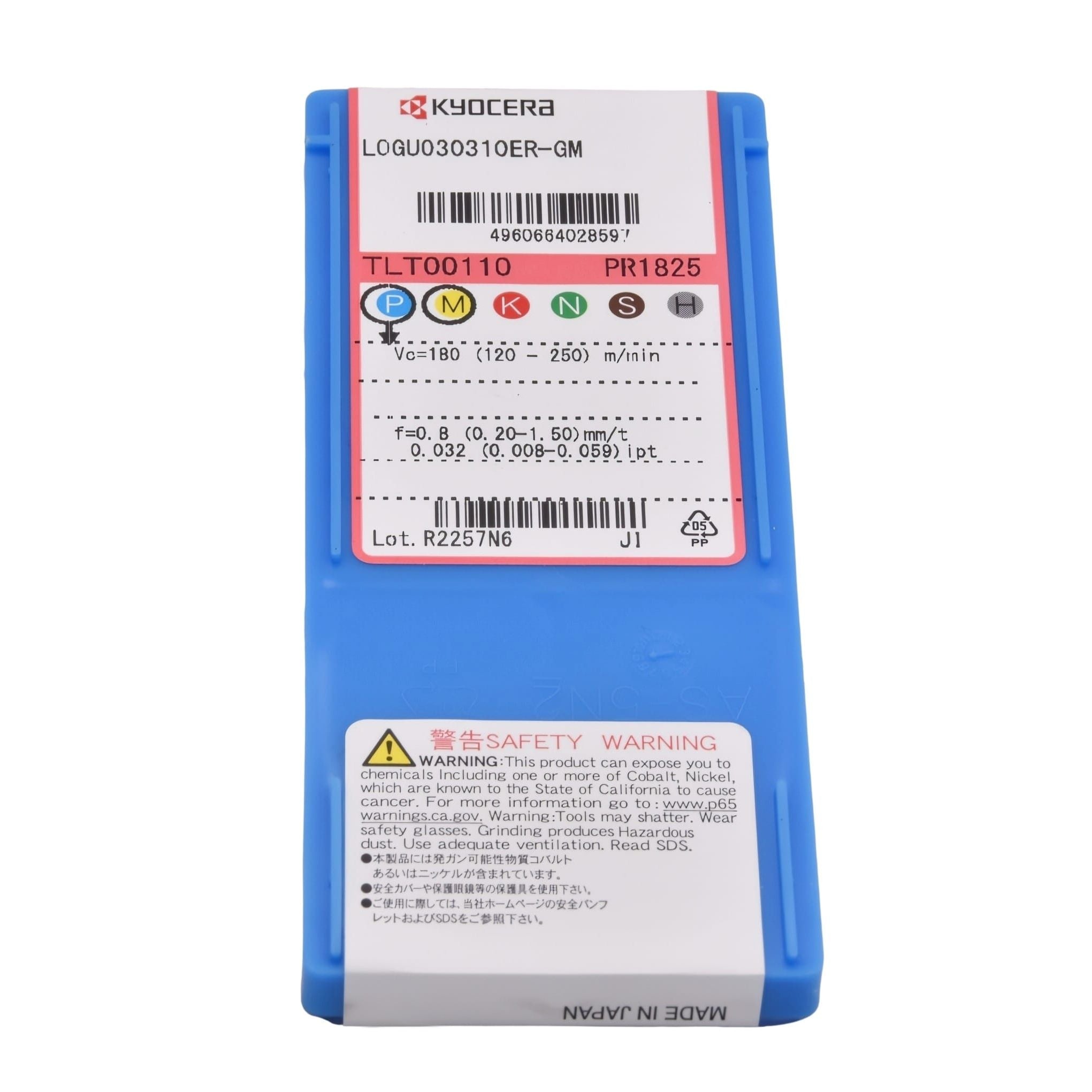 Kyocera INSERTS 10pc Kyocera LOGU030310ER-GM PR1825 Indexable Milling Inserts