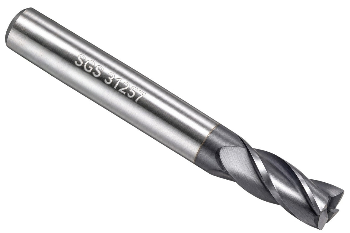 Kyocera SGS 31257 1/4" 4 Flute Ti-NAMITE-A AlTiN Coated Stub Carbide Square End Mill - Twin Eagle Imports
