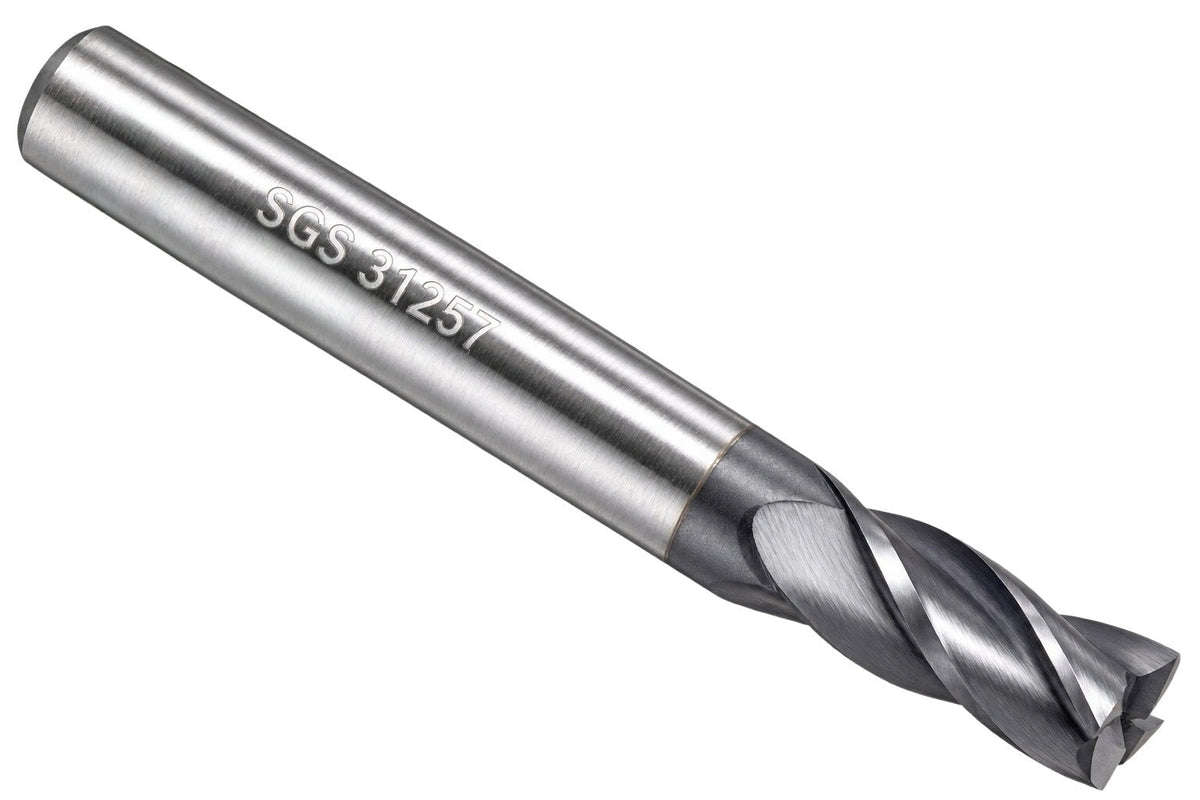 Kyocera SGS 31257 1/4" 4 Flute Ti-NAMITE-A AlTiN Coated Stub Carbide Square End Mill - Twin Eagle Imports