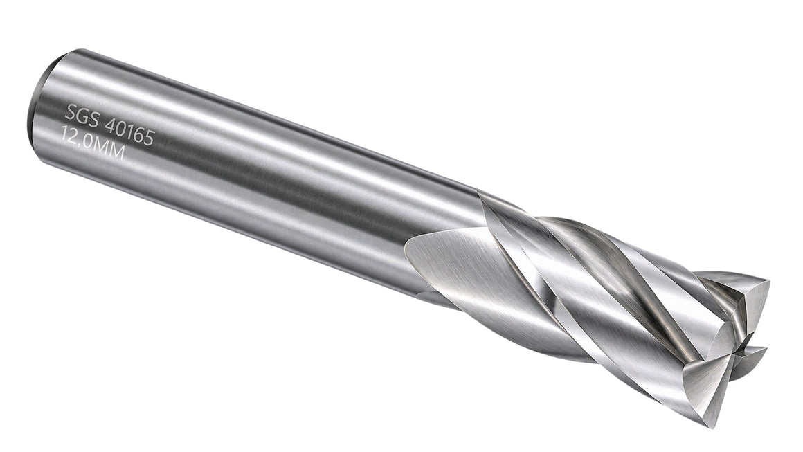 Kyocera SGS 40165 12mm 4 Flute Uncoated Stub Carbide Square End Mill - Twin Eagle Imports