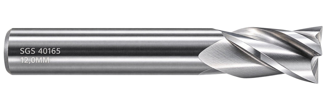 Kyocera SGS 40165 12mm 4 Flute Uncoated Stub Carbide Square End Mill - Twin Eagle Imports