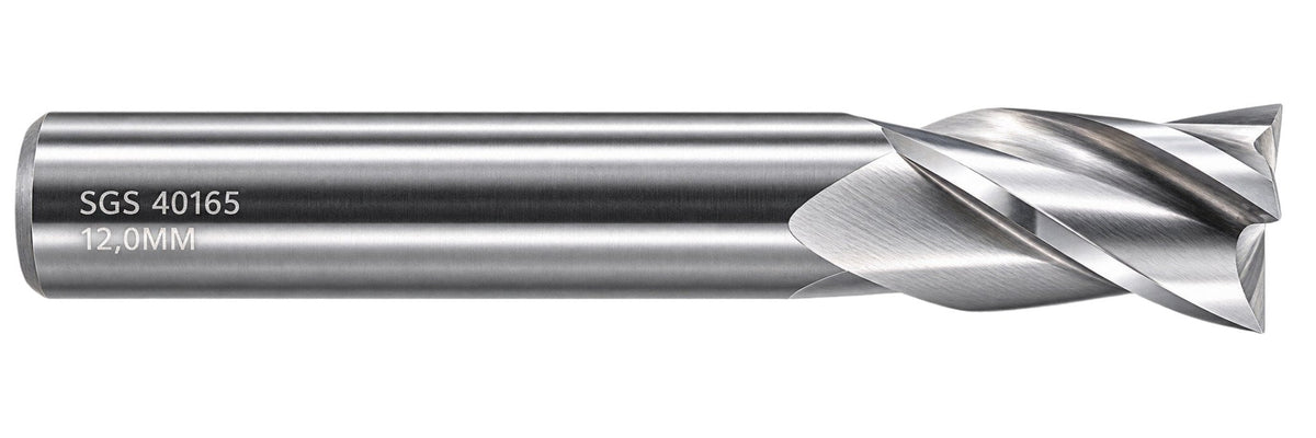 Kyocera SGS 40165 12mm 4 Flute Uncoated Stub Carbide Square End Mill - Twin Eagle Imports