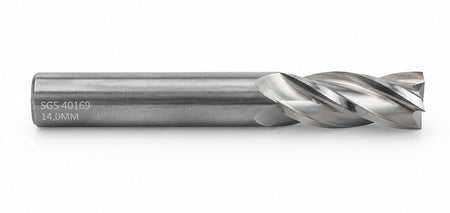 Kyocera SGS 40169 14mm 4 Flute Bright Uncoated Carbide Square End Mill , - Twin Eagle Imports