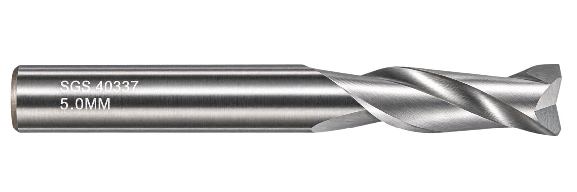 Kyocera SGS 40337 5mm 2 Flute Bright Uncoated Carbide Square End Mill - Twin Eagle Imports