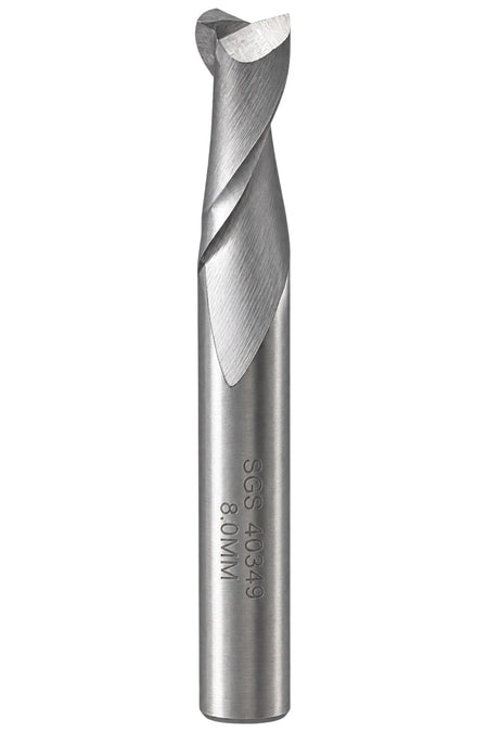 Kyocera SGS 40349 8mm 2 Flute Bright Uncoated Carbide Square End Mill - Twin Eagle Imports