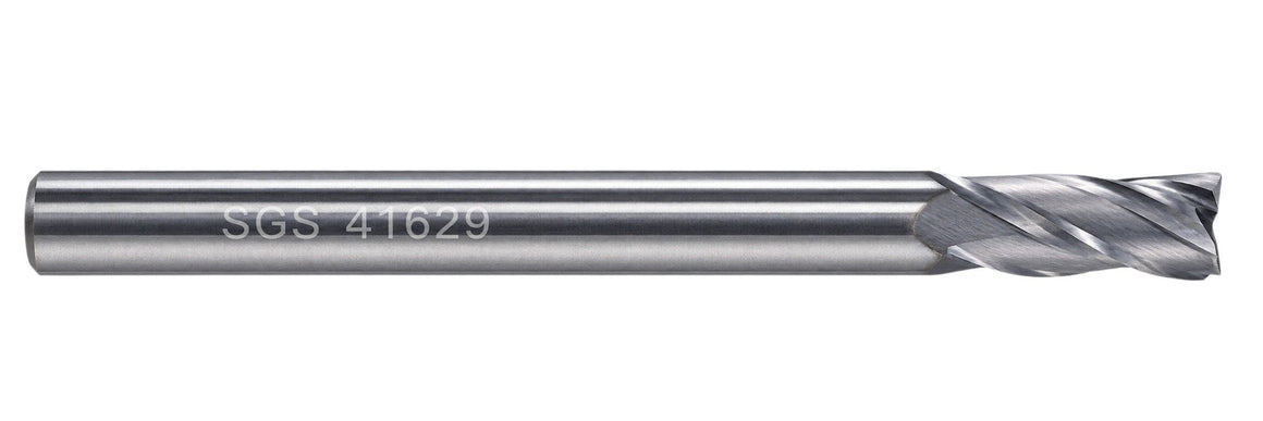 Kyocera SGS 41629 4mm 4 Flute Bright Uncoated Stub Carbide Square End Mill - Twin Eagle Imports