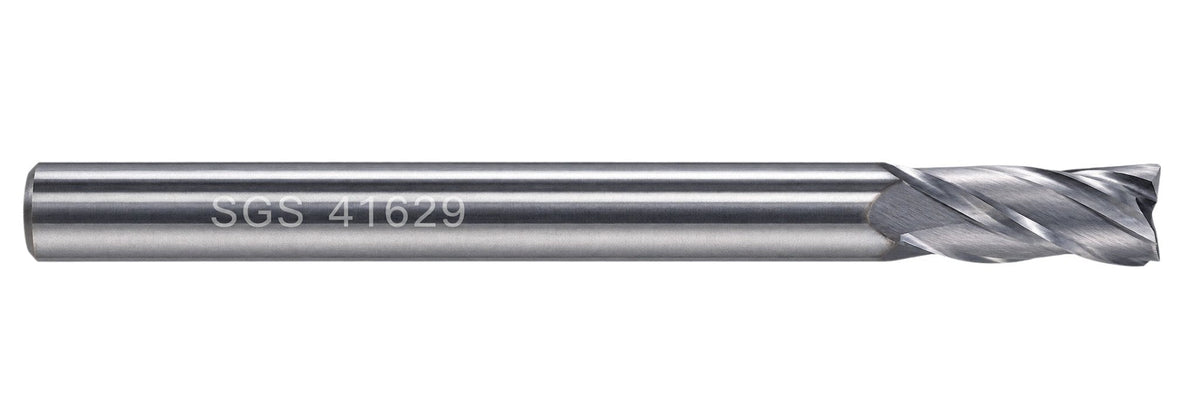 Kyocera SGS 41629 4mm 4 Flute Bright Uncoated Stub Carbide Square End Mill - Twin Eagle Imports